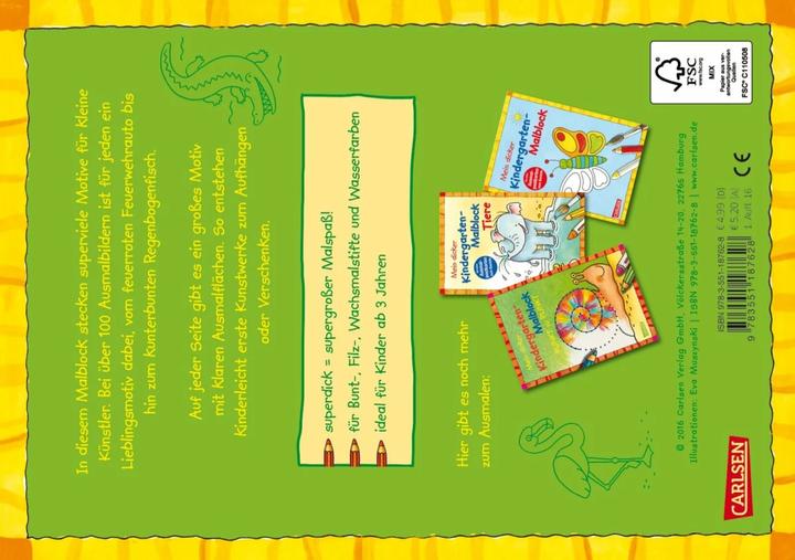 Produktbild Mein superdicker Kindergarten-Malblock (Deutsch, Eva Muszynski, 2016)