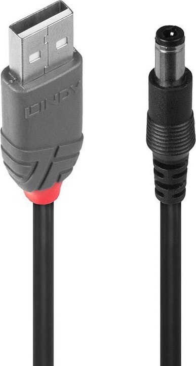Lindy Cavo adattatore USB A St - DC 5,5/2,5mm (1.50 m, USB 2.0)