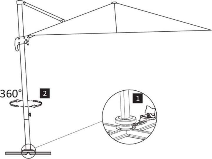 Produktbild vidaXL freischwingender Sonnenschirm (3 m)