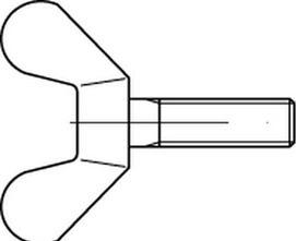 Produktbild Flügelschraube DIN 316 M 5 x 30 Temperguss/Stahl galvanisch verzinkt (100 Schrauben pro Stück)