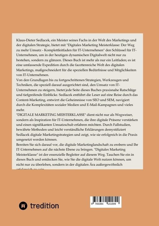 Produktbild Digitales Marketing Meisterklasse (Deutsch, Klaus-Dieter Sedlacek, 2024)