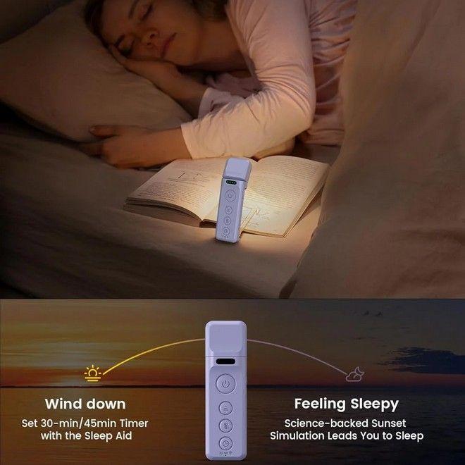 Actual product image Bon Voyage LumiClip Pro Series LED Leselampe mit Clip, USB-C & Sleep-Timer (11.50 cm)