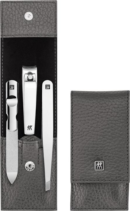 Zwilling Classic Inox Travel Set - Lederetui 3-teilig - Grau