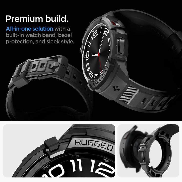 Produktbild Spigen Rugged Armor Pro Samsung Watch 6 Classic 47mm czarny/black ACS06488 (47 mm)