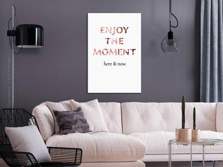Produktbild Artgeist Unique Moment (1-part) - English Text on White Background (80 x 120 cm)
