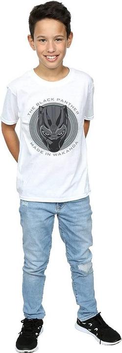 Actual product image Black Boys Made In Wakanda Cotton T-Shirt (152, 158)
