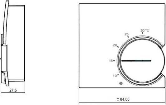 Image du produit Eberle Controls Thermostat d'ambiance en saillie, encastré