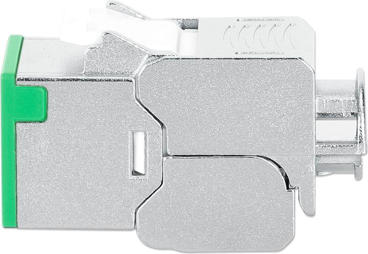 Image du produit Intellinet Module Keystone Cat6a 10G Slimline, blindé et sans outil, vert (Module Keystone)