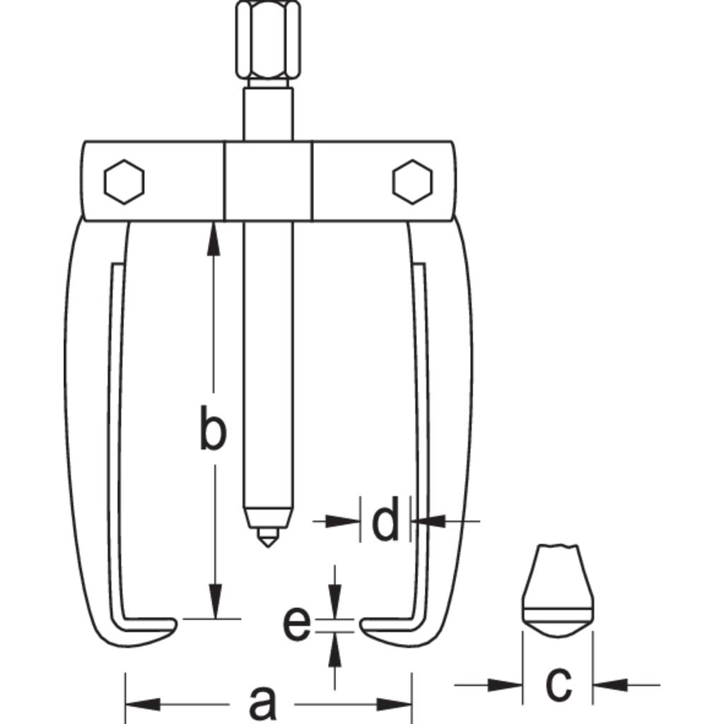 Thumbnail - Gedore, Fahrzeug Werkzeug, 1.18/1 Abzieher 2-armig 110x110 mm