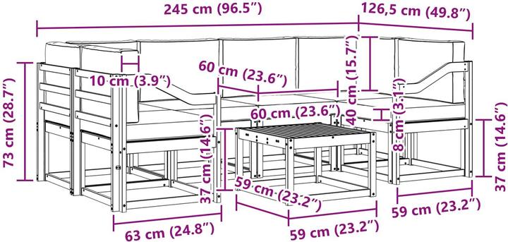 Produktbild vidaXL Outdoor-Sofa