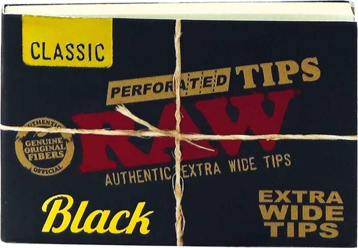RAW Black Extra Wide Perforated Tips 40pcs