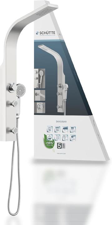 Actual product image Schütte Rain shower bath SANSIBAR shower panel stainless steel shower system rain shower 60085