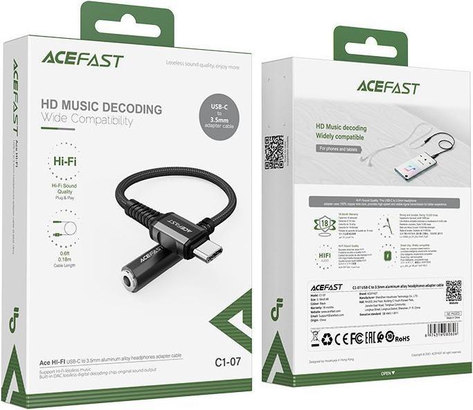 Produktbild Acefast C1-07 (0.18 m, AUX Kabel)