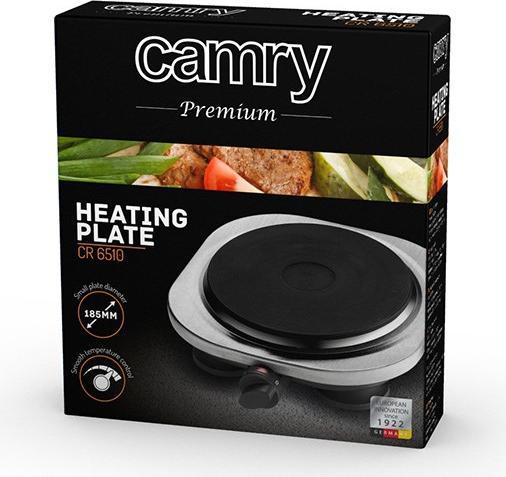 Actual product image Camry CR 6511 Black, Stainless steel Countertop Ceramic 2 zone(s)