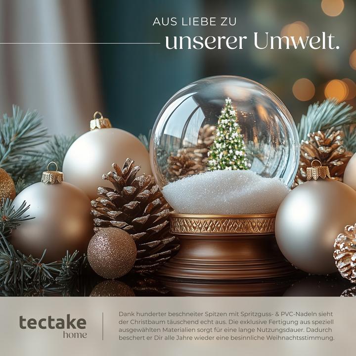 Actual product image tectake Künstlicher Weihnachtsbaum Blitzen, 180 cm, Spritzgussnadeln (180 cm)