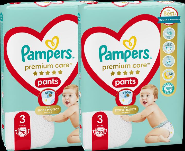 Actual product image Pampers Premium Care Pants (Size 3, Half month box, 140 Piece)