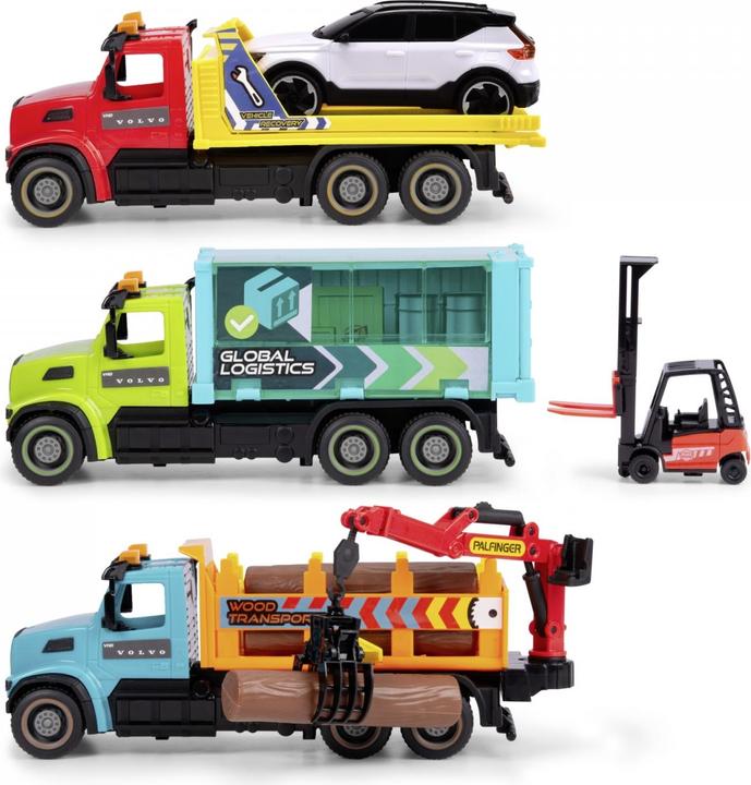 Produktbild Dickie Heavy Road Trucks, 3-sort.