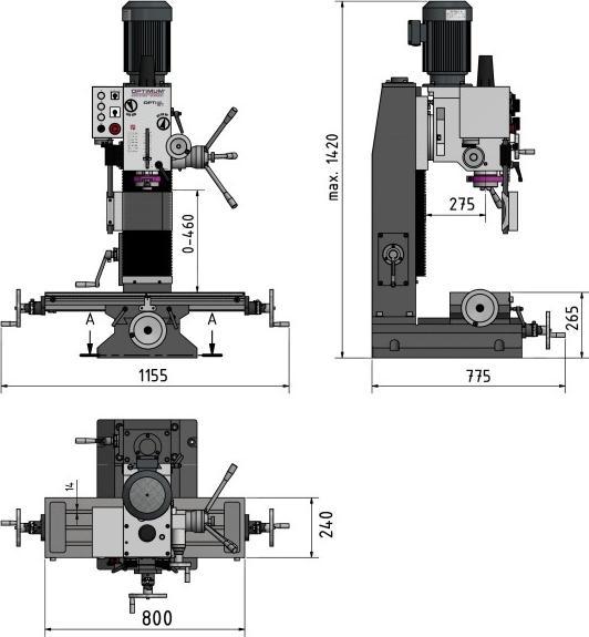 Produktbild Stürmer - Optimum Präzisions-Bohr-Fräsmaschine OPTImill MB 4