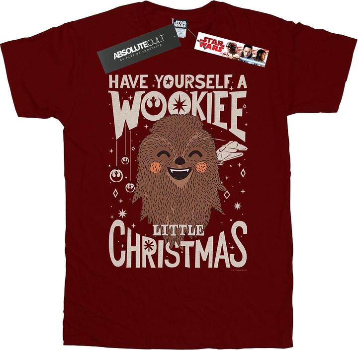 Actual product image Star Wars Boys Wookiee Little Christmas T-Shirt (128)