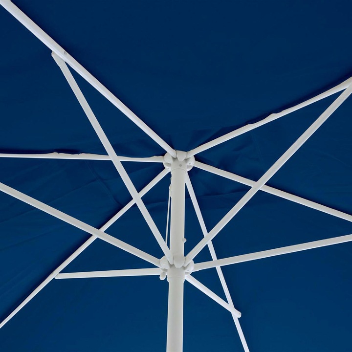 Actual product image VCM Sonnenschirm eckig 2x3m Blau mit Kurbel Marktschirm Rechteckschirm Sonnenschutz