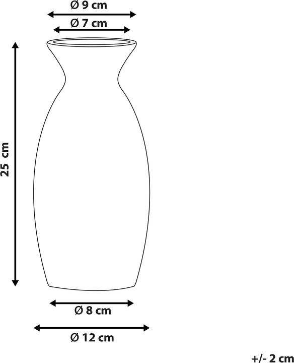 Productafbeelding Topeshop Wazon gėlės baltai mėlynos spalvos CHALCIS (1 x, 12 x 12 x 25 cm)