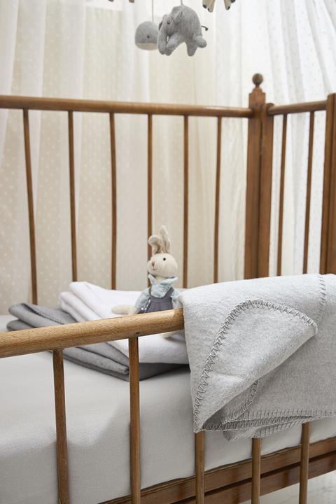 Image du produit Meyco Couverture bébé tissée unie - gris mélangé - 75x100cm