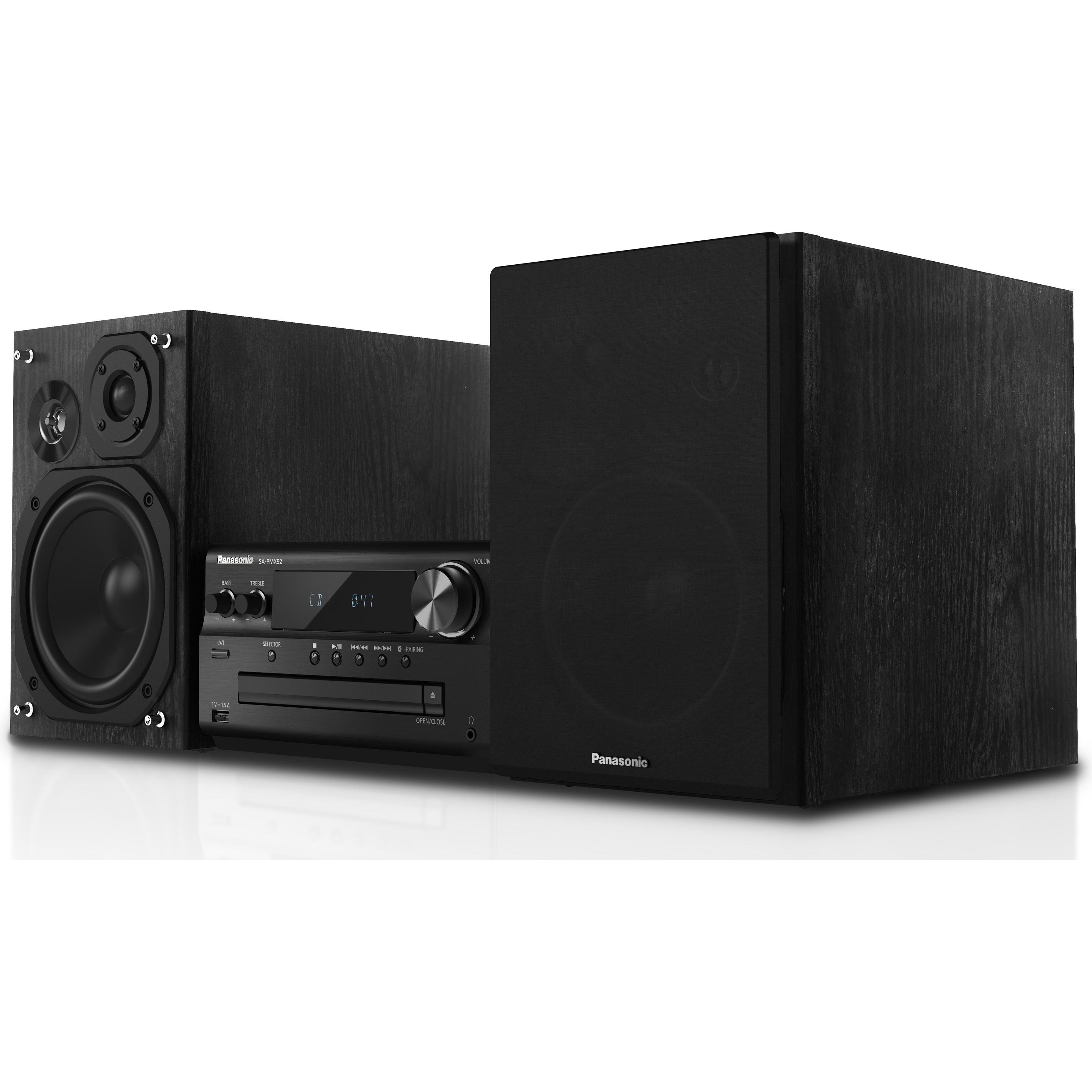 Panasonic SC-PMX92 Home-Audio-Minisystem (Bluetooth, CD Player, 1x 120 W), Stereoanlage, Schwarz