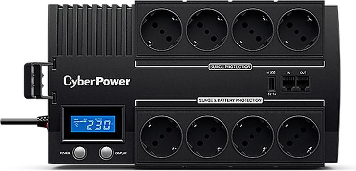 Immagine prodotto Cyberpower BR700ELCD UPS Line-Interactive 700VA/390W GreenPower Tecnologia di risparmio energetico LCD USB 4+4 (700 VA, 390 W, Interattivo linea UPS)