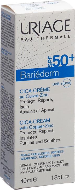 Uriage Bariéderm Cica-Crème SPF50 crème (40 ml, Crème 24h, SPF 50)