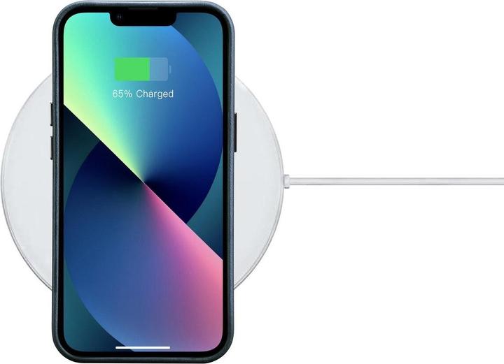 Produktbild iCarer oil wax Premium Ledertasche für iPhone 14 Plus Magnetische Ledertasche mit magSafe dunkelblau (Apple iPhone 14 Plus)