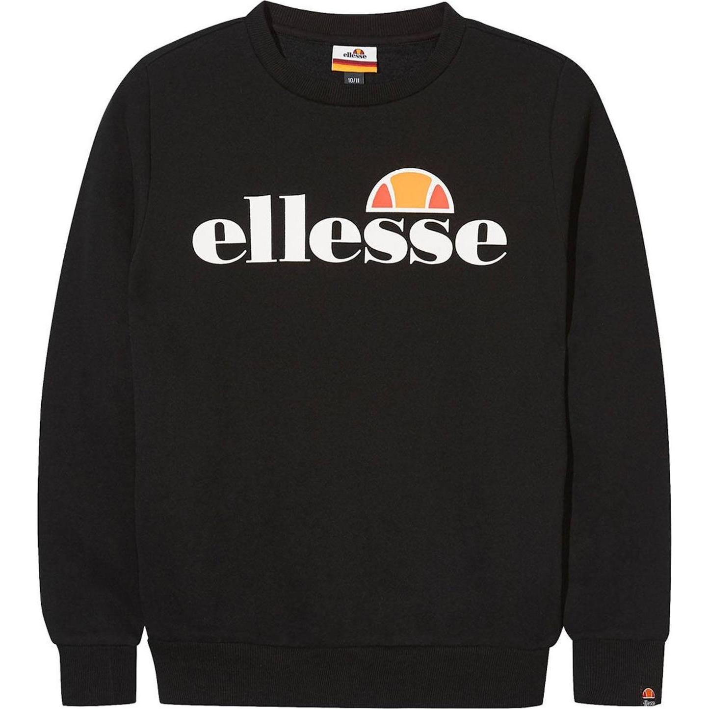Ellesse, Jungen, Pullover, Sweatshirt Sportlich Bequem sitzend Suprios Sweatshirt Jnr, Schwarz, (128)
