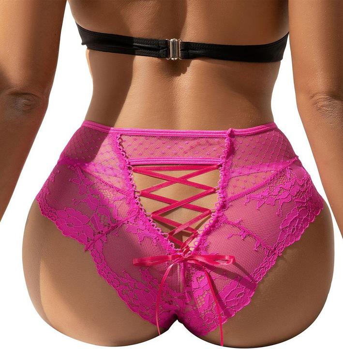Actual product image Christine Le Duc Slip met Schnürung pink (M, L)