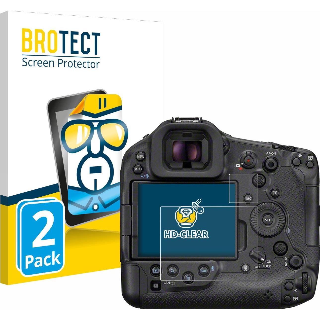 BROTECT Schutzfolie Displayschutz Displayschutzfolie Folie Klar Transparent (Displayschutz, EOS R1), Kameraschutz, Trans...