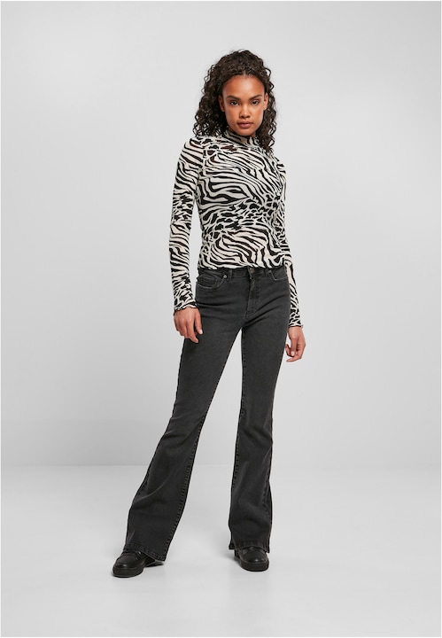 Produktbild Urban Classics Ladies AOP Mesh Turtleneck Longsleeve (4XL)