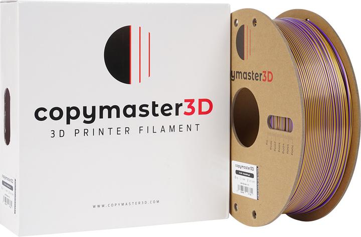 Productafbeelding Copymaster3D Tri-Silk 3D Printer Filament, 1.75 mm, red/gold/purple (PLA, 1.75 mm, Veelkleurig)