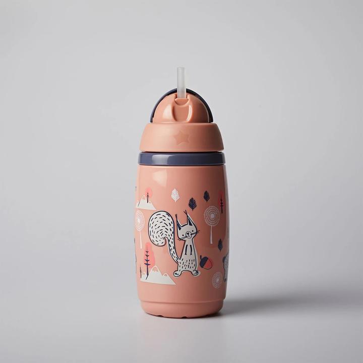 Actual product image Tommee Tippee drinker - thermos with straw INSULATED STRAW 266ml, 12m+, pink, 447825 (0.27 l)