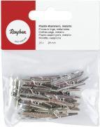 Produktbild Rayher Plastik-Klammern, metallic, silber, 20 Stück (20 x)