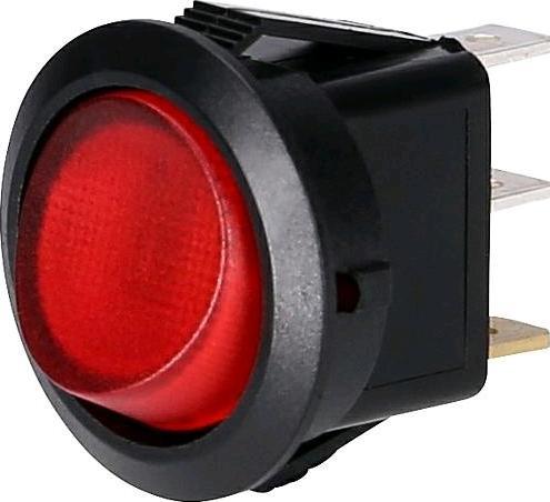 Produktbild interBär EinbauWippenschalter rund schwarzrot