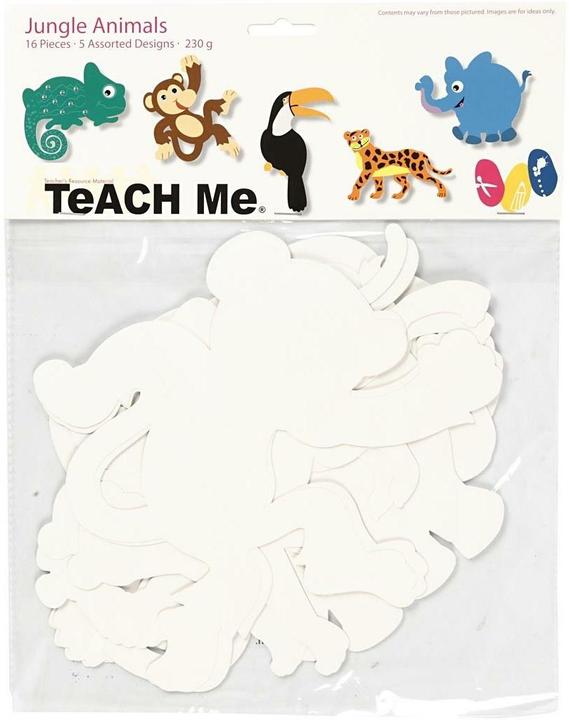 Produktbild Creativ Company Bastelpapier Dschungel 16 Stück, Weiss (230 g/m², 16x)