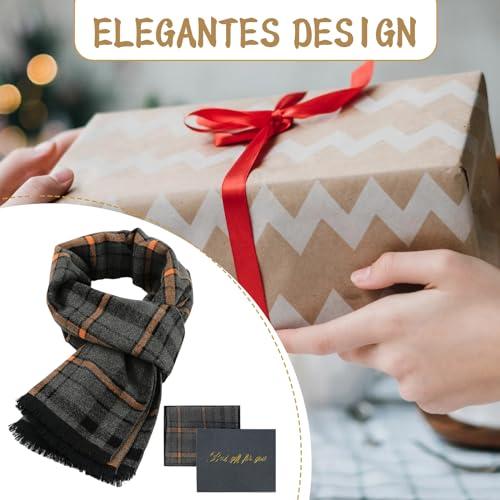 Immagine prodotto Only-Bags.Store Sciarpa Sciarpa invernale calda e morbida Sciarpa invernale a maglia Plaid Sciarpe lunghe Grigio