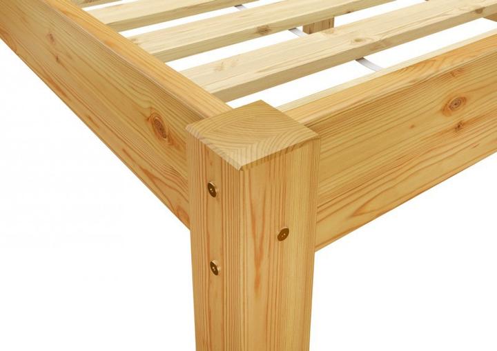 Produktbild Erst-Holz Einzelbett Bettrahmen 120x200 Futonbett Kieferbettgestell Massivholz natur Rollrost 60.38-12 (120 x 200 cm)