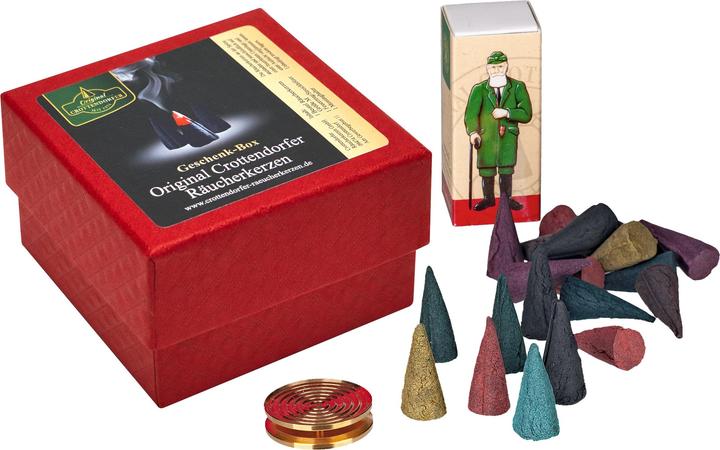 Crottendorfer CRO2612 - Gift box colourful mixture size M with brass plate + matches