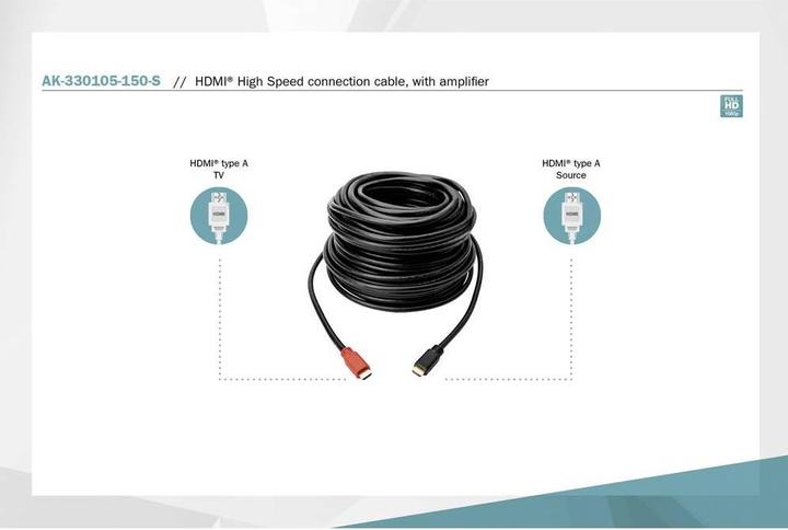 Produktbild Digitus HDMI (Typ A) — HDMI (Typ A) (15 m, HDMI, 1.3)