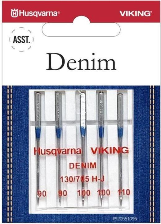 Actual product image Husqvarna Denim needle, range, 5 needles
