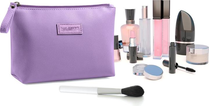 Produktbild Only-Bags.Store Kleine Kosmetiktasche für Handtasche, Reise Kosmetiktasche, Make up Tasche, PU Leder tragbare