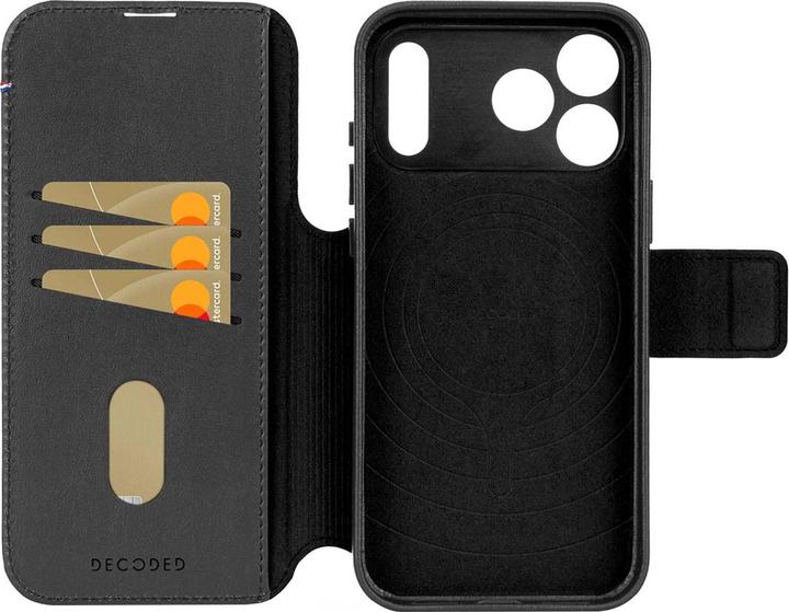 Actual product image Decoded Leather Detachable Wallet Apple iPhone 17 Pro Max Black (Apple iPhone 17 Pro Max)