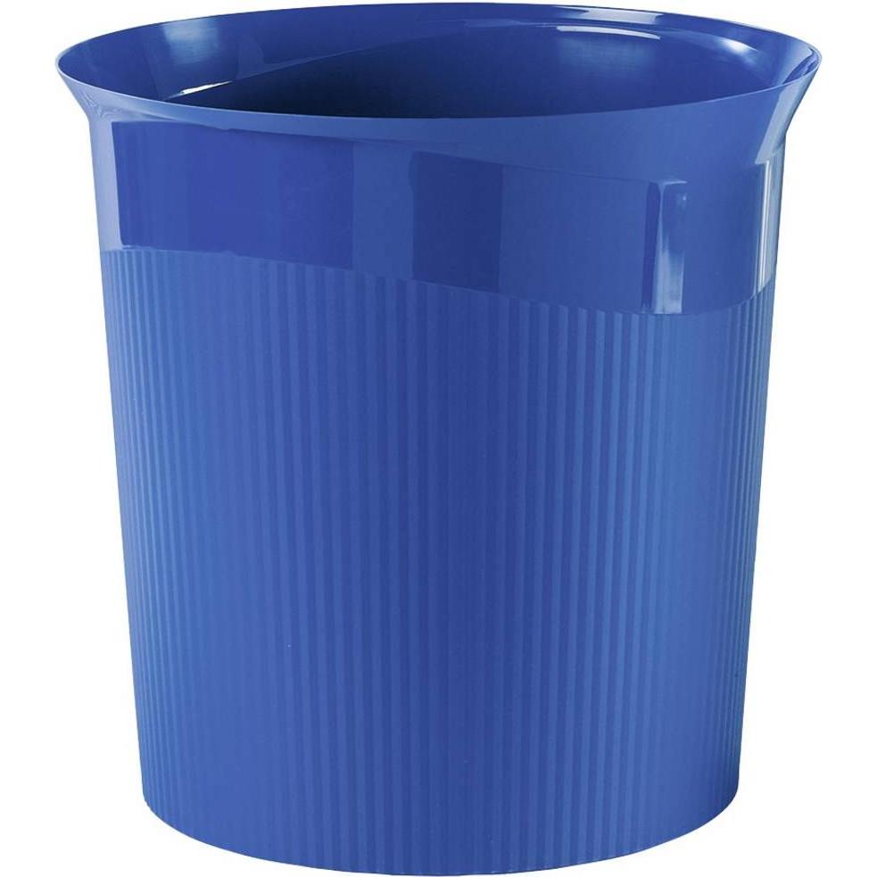 Han Papierkorb Re-LOOP, 13 Liter, blau 13 Liter, 100 % recycelter Öko-Kunststoff, Abfalleimer, Blau