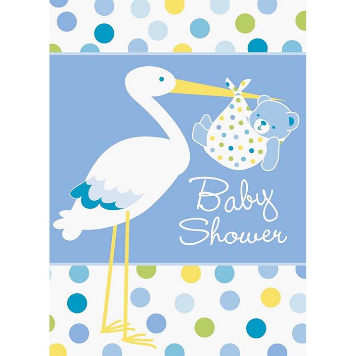 Produktbild Unique Party Storch Einladungen Baby Shower 8erPack (8 Stk.)