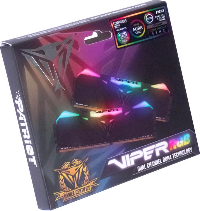 Produktbild Patriot Viper RGB PVR432G320C6K Speichermodul GB DDR4 (2 x 16GB, 3200 MHz, DDR4-RAM, DIMM)
