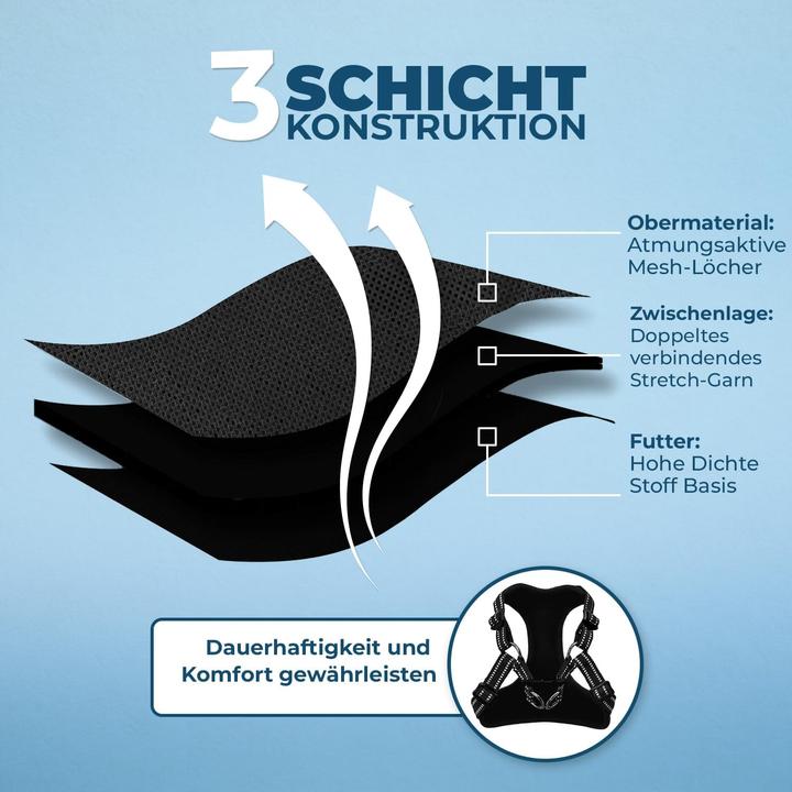 Immagine prodotto Voyager Hundegeschirr mit Reflektorstreifen (L, Cane)